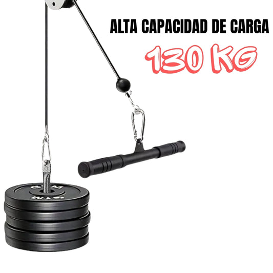Barra recta corta de polea